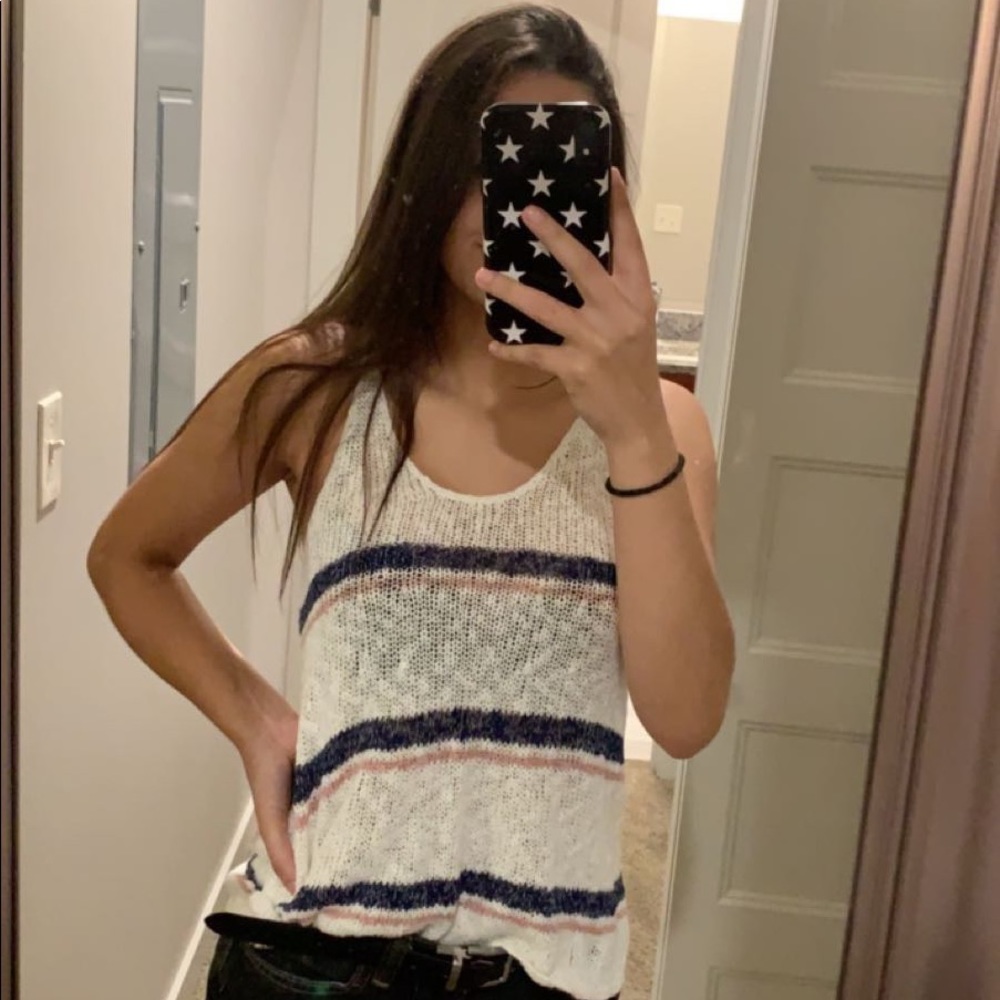 Striped American Eagle Top